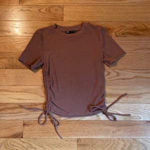 Zara scrunch tight shirt NEVER WORN BEFORE!!